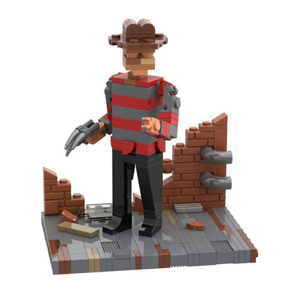 Nightmare Dream Horror Street Scene MOC Kit | LEGO-Compatible Slasher Diorama - 1