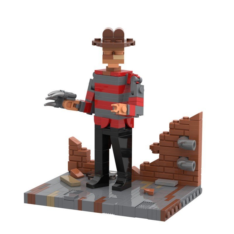Nightmare Dream Horror Street Scene MOC Kit | LEGO-Compatible Slasher Diorama - 2