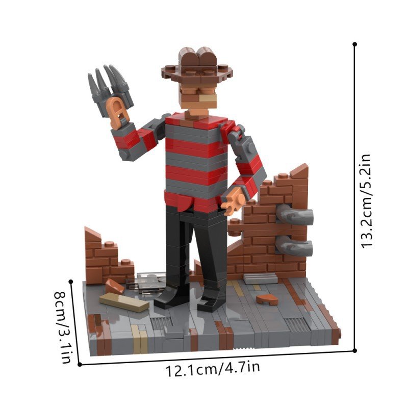 Nightmare Dream Horror Street Scene MOC Kit | LEGO-Compatible Slasher Diorama - 3