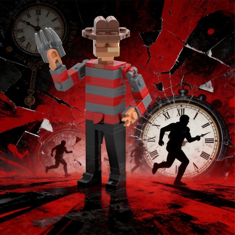 Nightmare Dream Horror Street Scene MOC Kit | LEGO-Compatible Slasher Diorama - 4