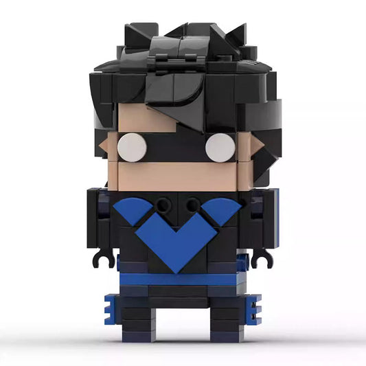nightwing brickheadz moc set | lego-compatible superhero toy - 1