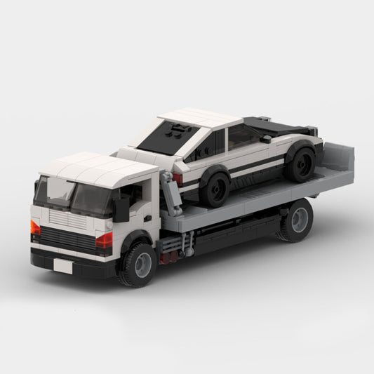 nissan flatbed tow truck building set | moc-94074 - 1