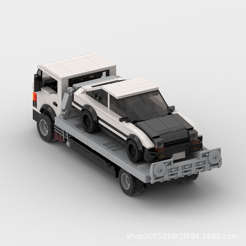nissan flatbed tow truck building set | moc-94074 - 2