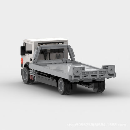 nissan flatbed tow truck building set | moc-94074 - 4
