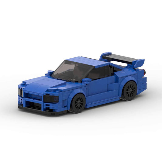 nissan r34 skyline gt-r building set | moc-84758 - 1