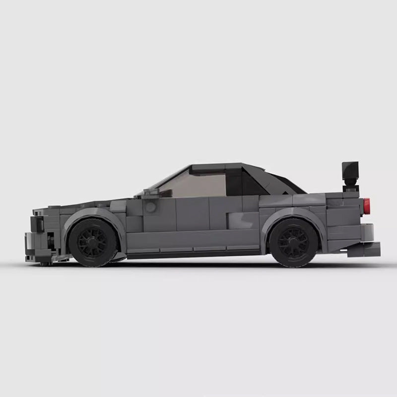 nissan skyline gt-r (r34) building set - dark grey | moc-130992 - 3