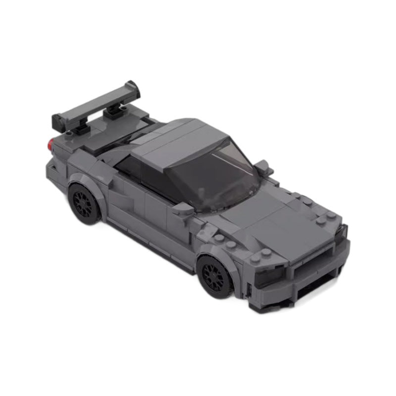nissan skyline gt-r (r34) building set - dark grey | moc-130992 - 5