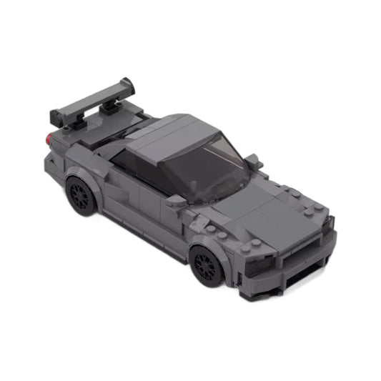 nissan skyline gt-r (r34) building set - dark grey | moc-130992 - 5
