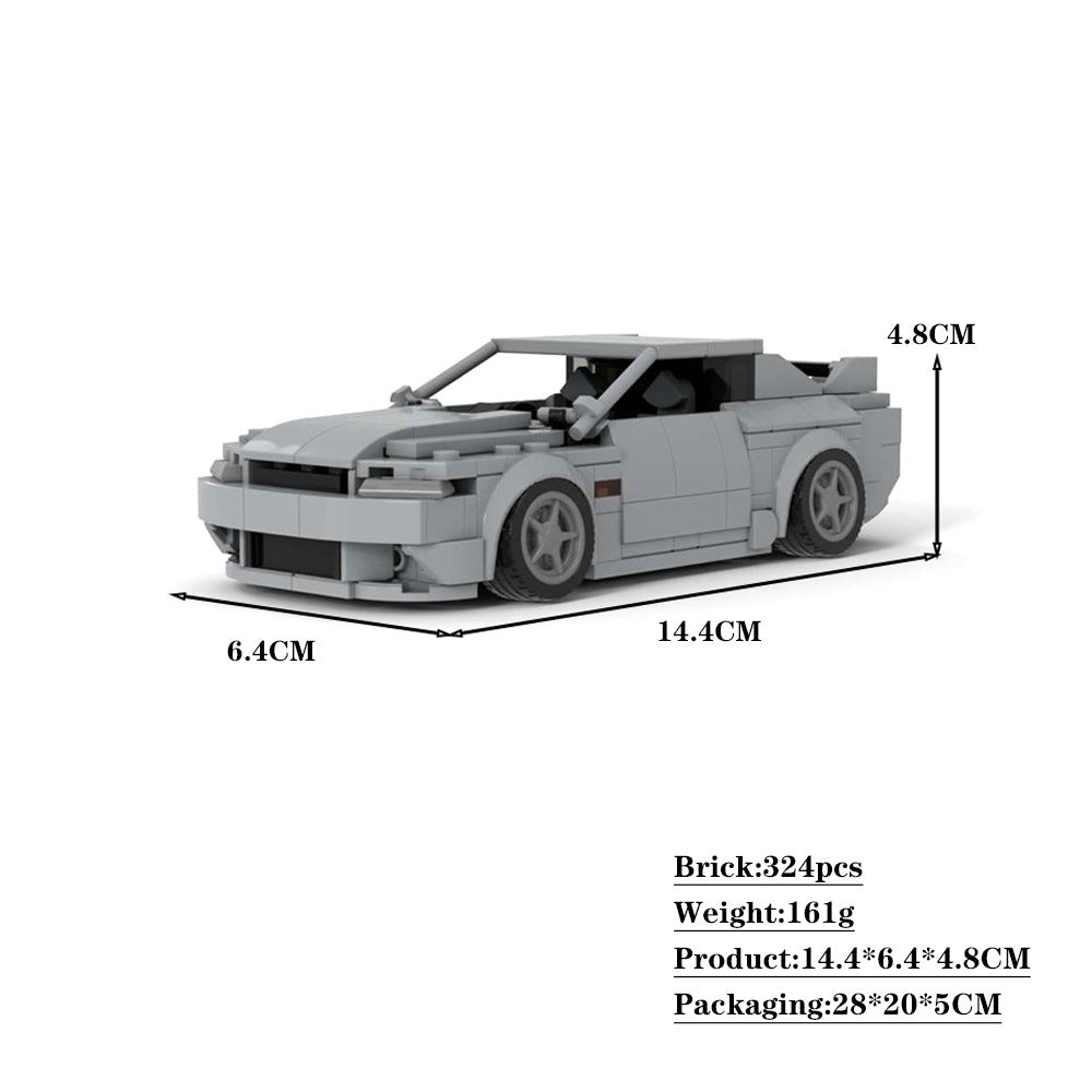 nissan skyline gtr r33 building set | moc-189689 - 2
