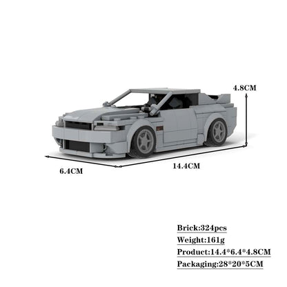 nissan skyline gtr r33 building set | moc-189689 - 2