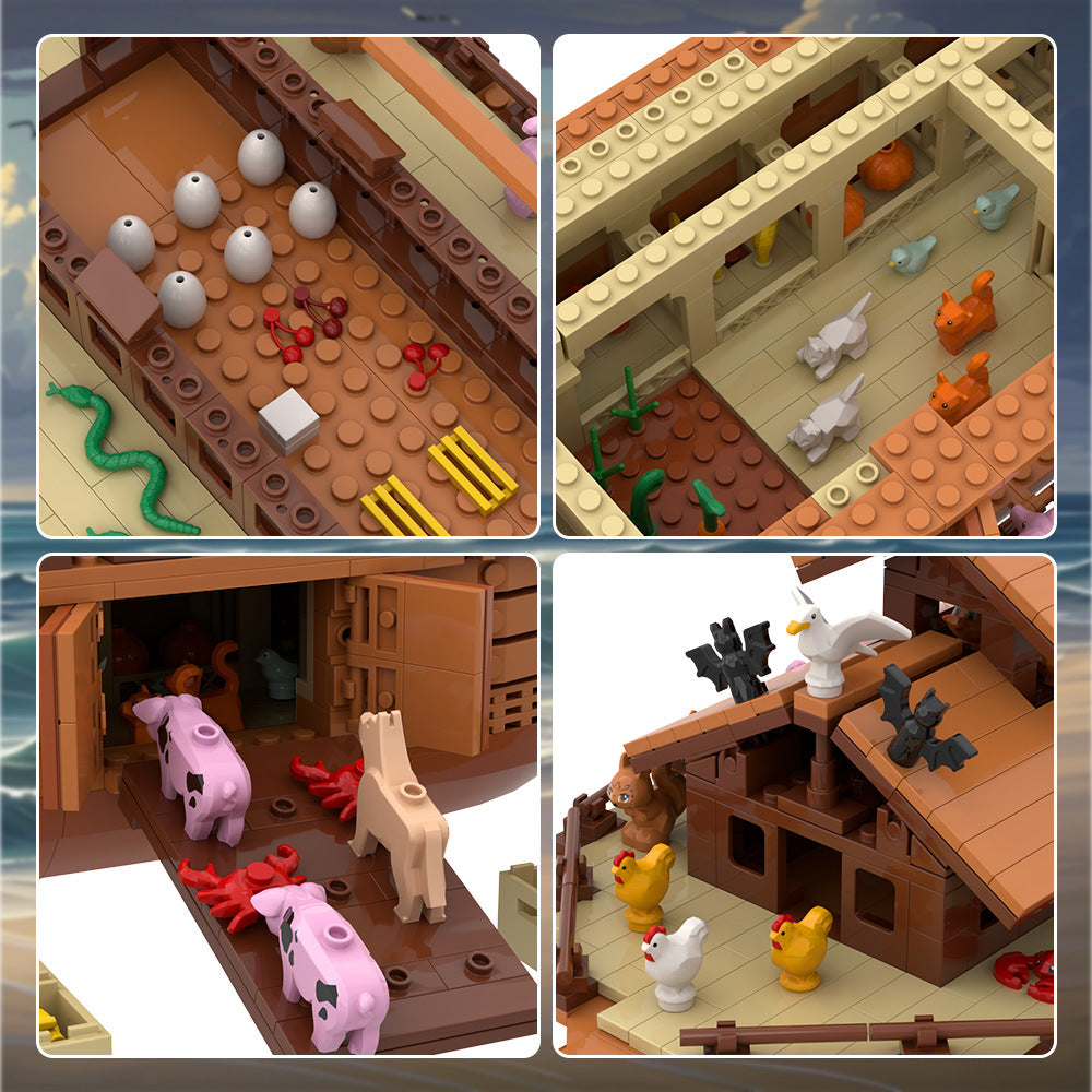 noah's ark boat building set | lego compatible - 3