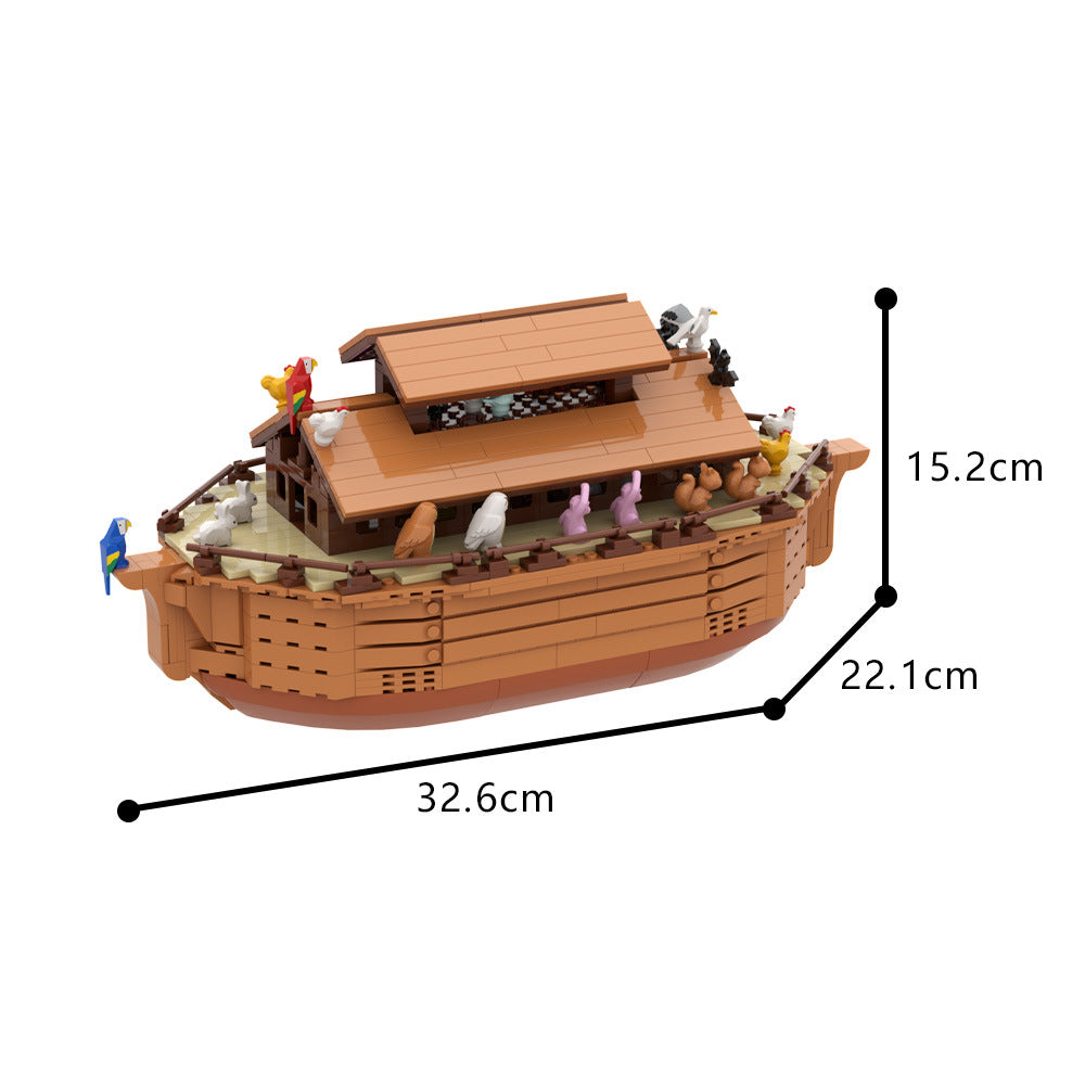 noah's ark boat building set | lego compatible - 4