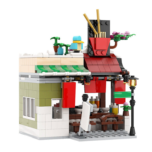 Noodle Shop Expended Building Kit | LEGO-Compatible MOC - 1