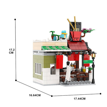 Noodle Shop MOC Building Kit Asian Restaurant Architecture Model - 4