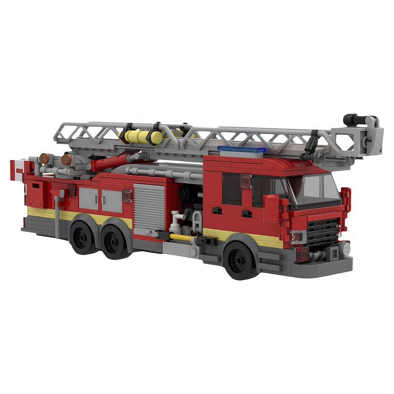 North American Aerial Ladder Fire Truck MOC Building Kit - 1