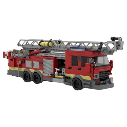 North American Aerial Ladder Fire Truck MOC Building Kit - 1