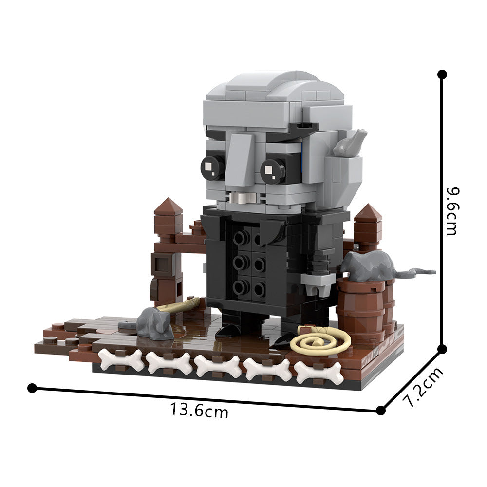 nosferatu brickheadz building kit | lego compatible moc - 4