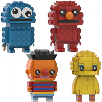 Nostalgic Puppet Street Character BrickHeadz Building Kit | LEGO-Compatible MOC - 10
