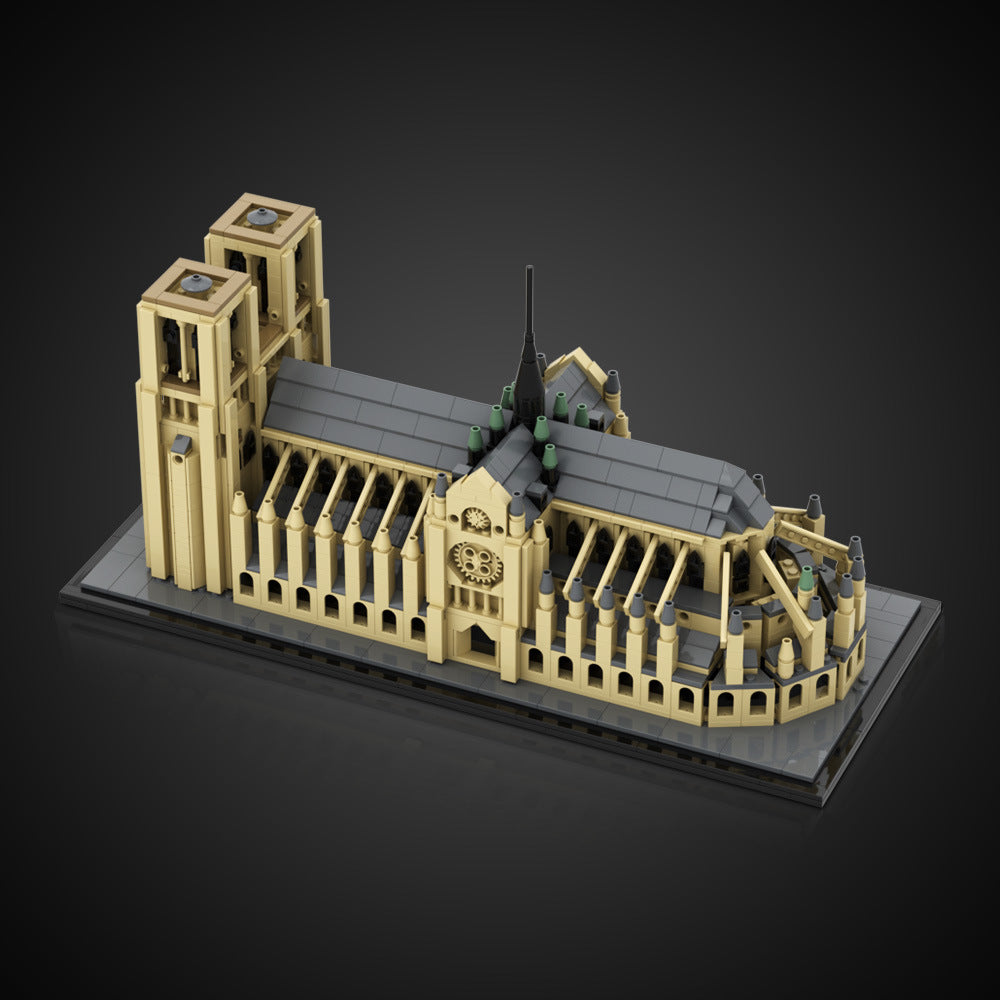 notre dame cathedral building set | lego compatible - 1