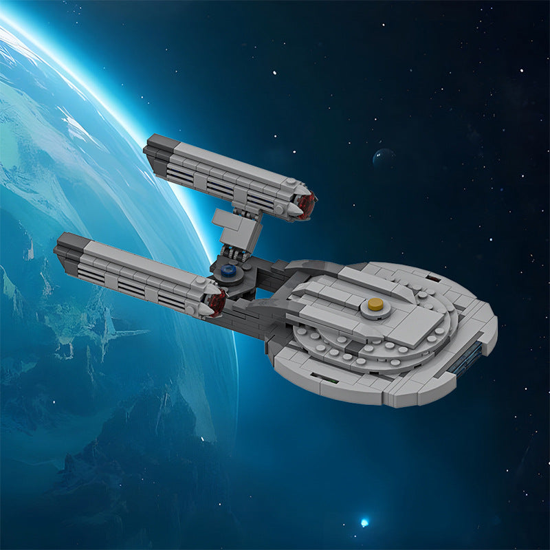 nx-01 enterprise building set | star trek | lego compatible - 1