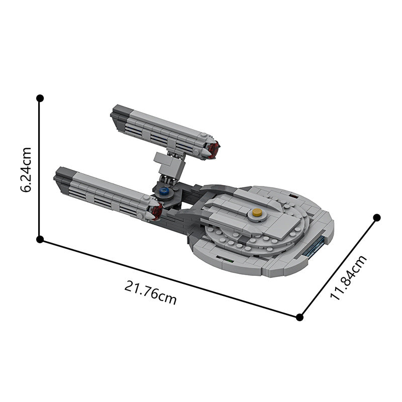 nx-01 enterprise building set | star trek | lego compatible - 4