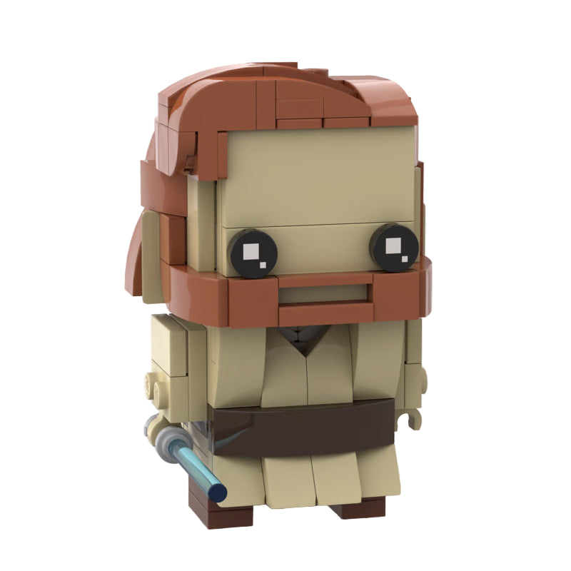 obi-wan brickheadz building set | star wars | lego-compatible - 1
