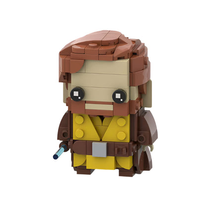 obi-wan kenobi brickheadz building set | star wars | lego-compatible - 1