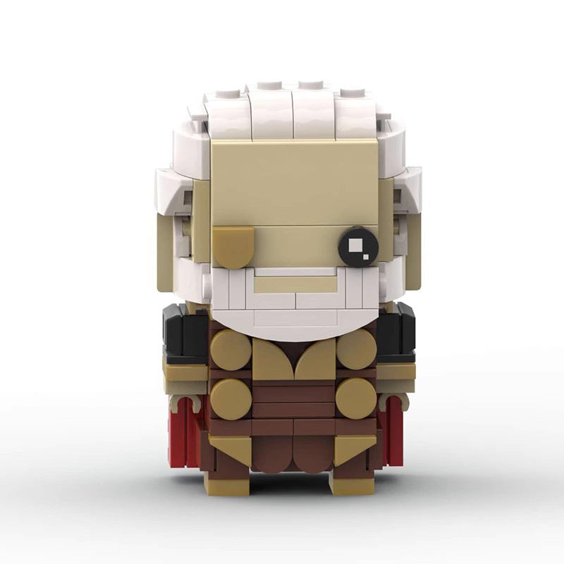 odin brickheadz building set | marvel moc | lego-compatible blocks - 3
