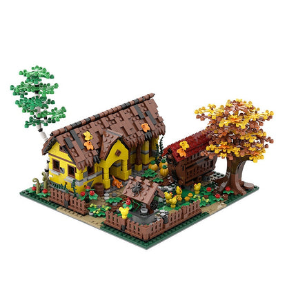 Old Country House MOC Building Kit | Rustic Village Architecture Model - 1