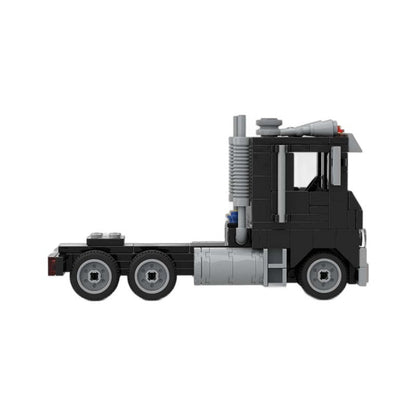 Old Semi Truck MOC Building Kit | Classic Heavy Cargo Vehicle Model - 4