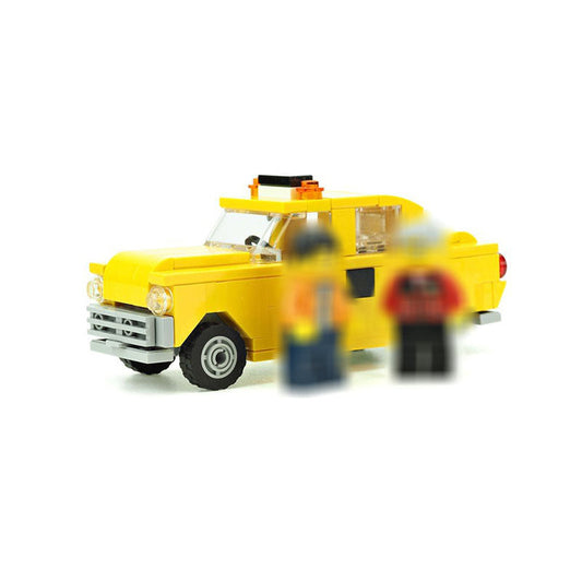 Old Taxi Cab Building Kit | LEGO-Compatible MOC - 1