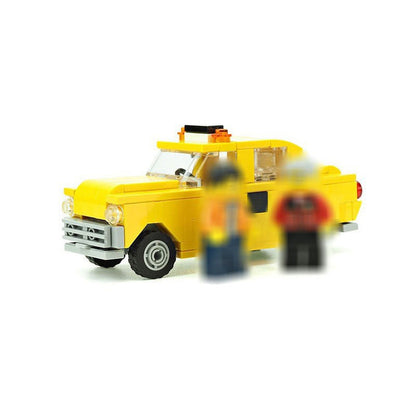 Old Taxi Cab MOC Building Kit | Classic Vintage Vehicle Model - 2