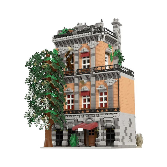old town hostel building set | moc-46504 - 1