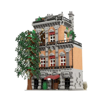 Old Town Hostel MOC Building Kit Vintage Street Architecture Model - 4