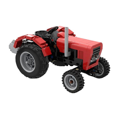 Old Tractor MOC Building Kit | Vintage Farm Vehicle Model - 5