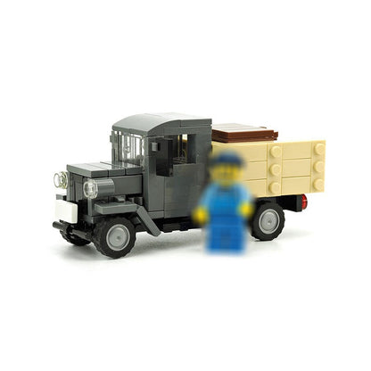 Old Vintage Truck MOC Building Kit | Classic Cargo Vehicle Model - 1