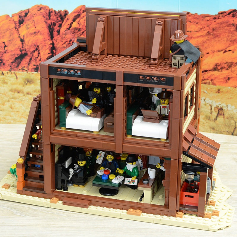 Old West Saloon & Hotel MOC Building Kit | Historic Town Architecture - 2
