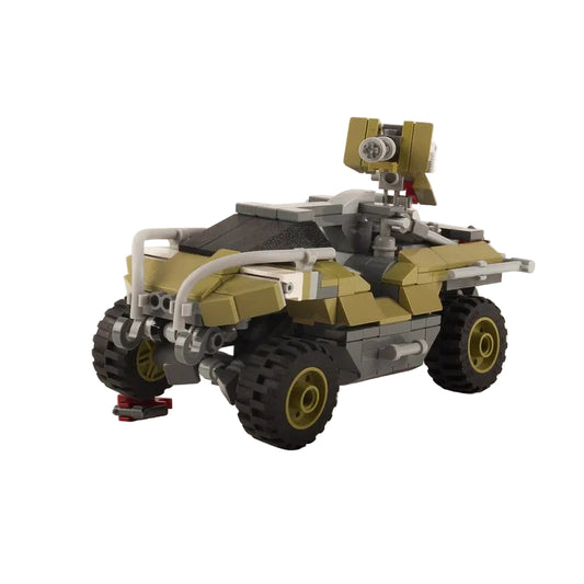 Olive Sci-Fi 4x4 Tactical Turret Vehicle MOC Building Kit - 1