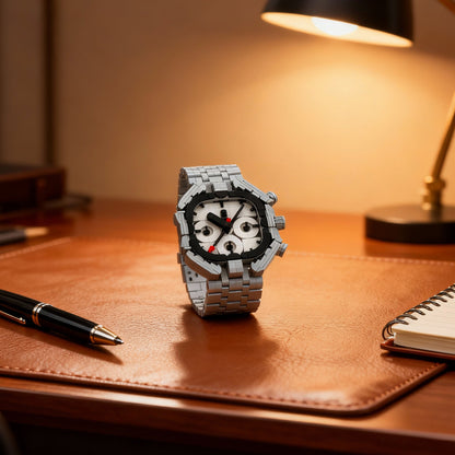 omega speedmaster inspired watcher building kit | moc-233992 - 1