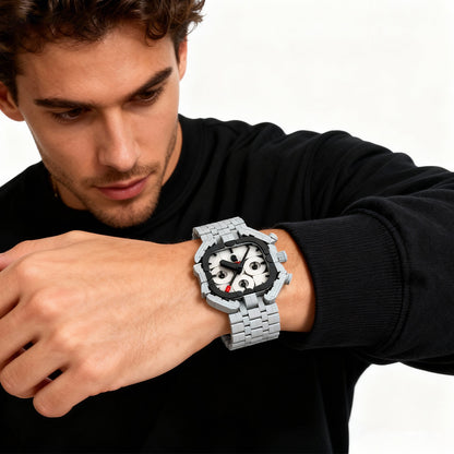 omega speedmaster inspired watcher building kit | moc-233992 - 2