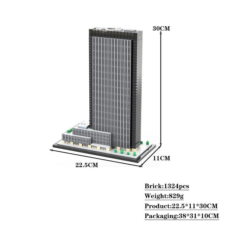 One Penn Plaza MOC Skyscraper Building Kit | 1:800 Scale Architecture Model  - 4