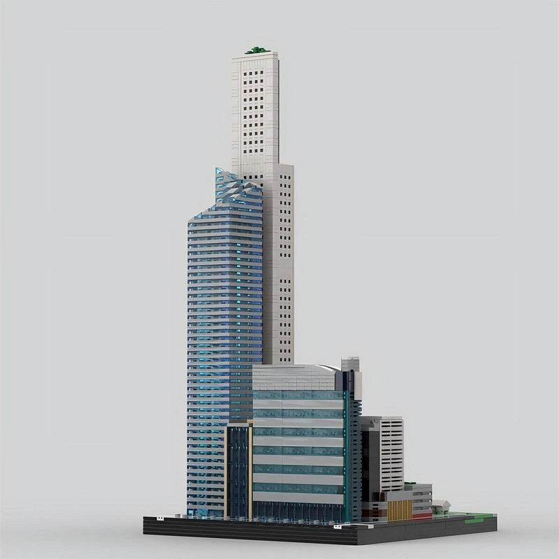 One Raffles Place Singapore Skyscraper Building Kit |  LEGO-Compatible MOC - 4