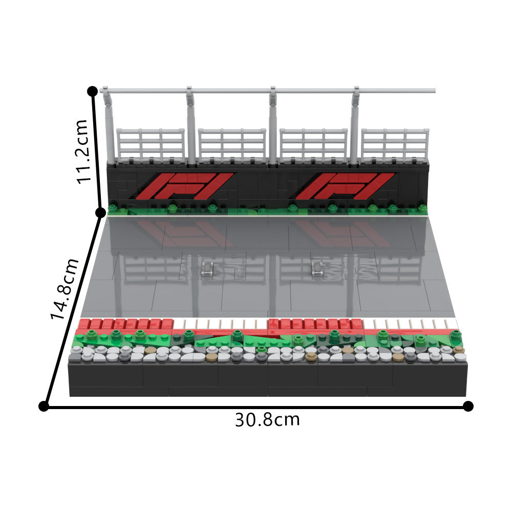 Open Wheel Racing Display Stand MOC Building Kit | LEGO-Compatible MOC - 4