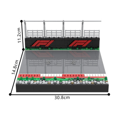 Open Wheel Racing Display Stand MOC Building Kit | LEGO-Compatible MOC - 4
