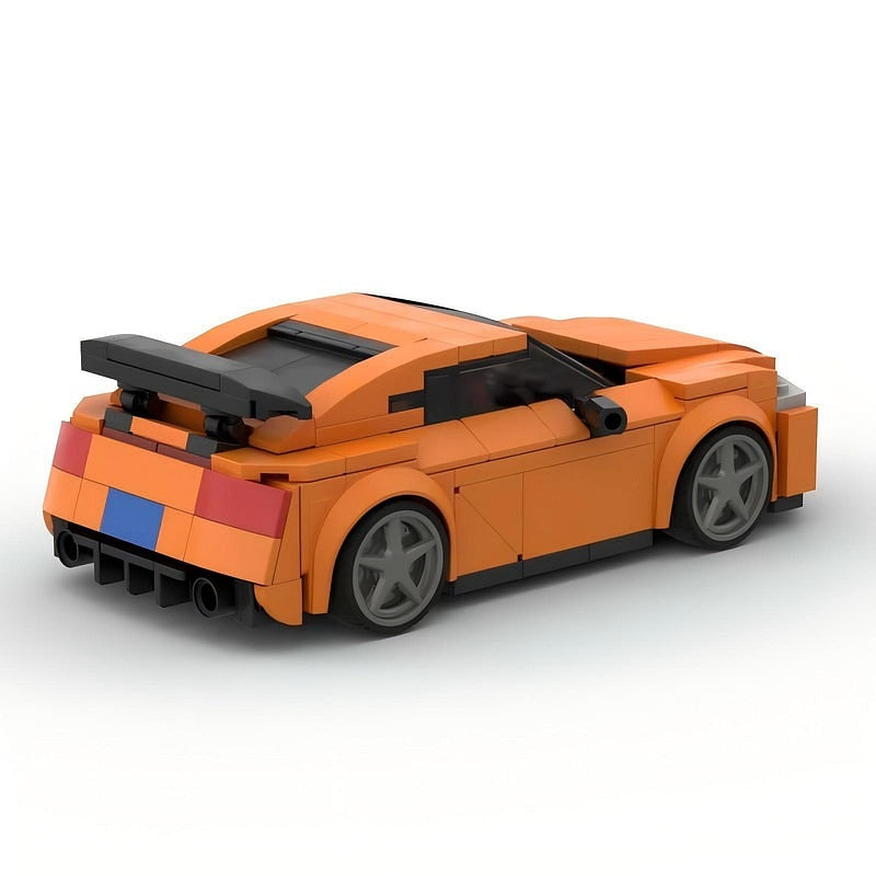 Orange 2.5T Five-Cylinder Sports Coupe MOC Building Kit - 3