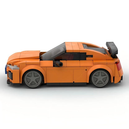 Orange 2.5T Five-Cylinder Sports Coupe MOC Building Kit - 4