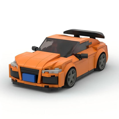Orange 2.5T Five-Cylinder Sports Coupe MOC Building Kit - 5