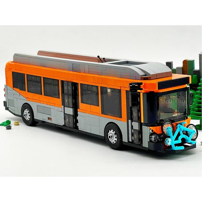 Orange & Gray West Coast City Bus MOC Building Kit - 2