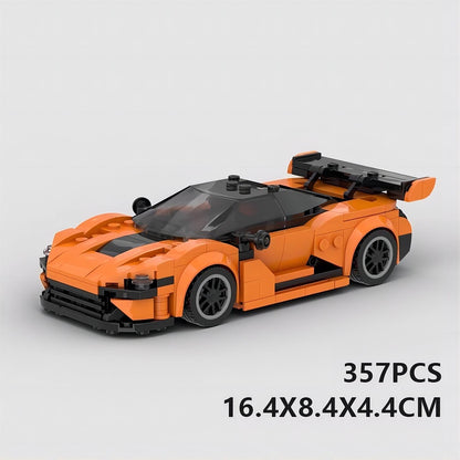 Orange GT3 Racing Car Building Kit | LEGO-Compatible MOC - 5