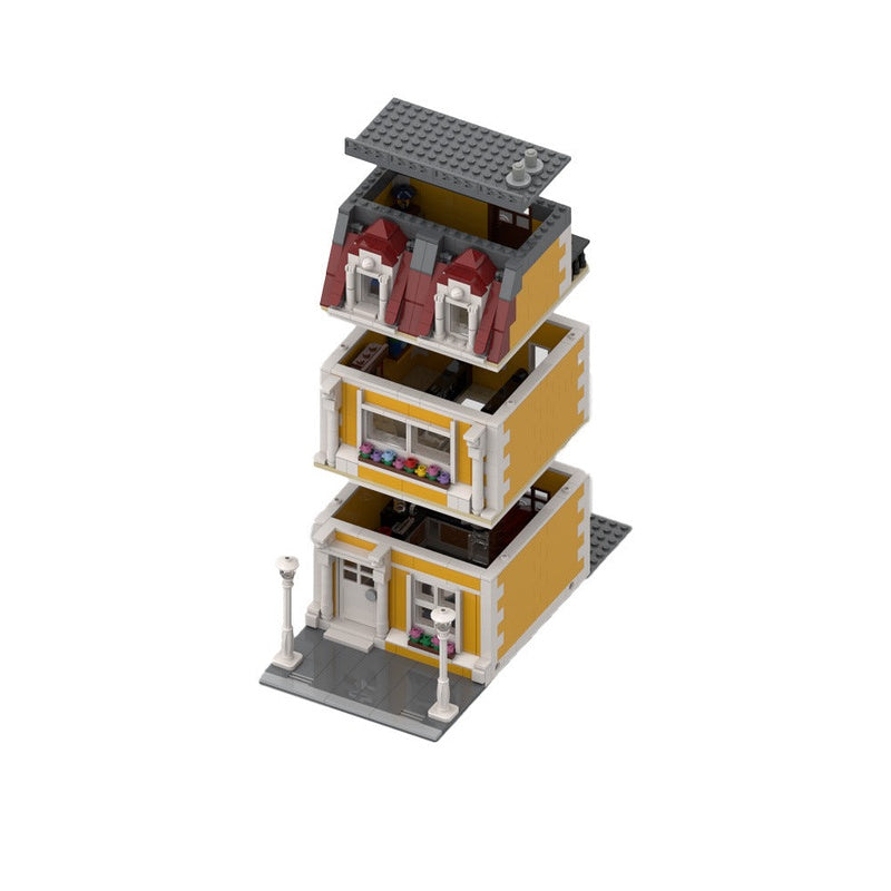Orange House MOC Building Kit | Modern Residential Architecture Model - 2
